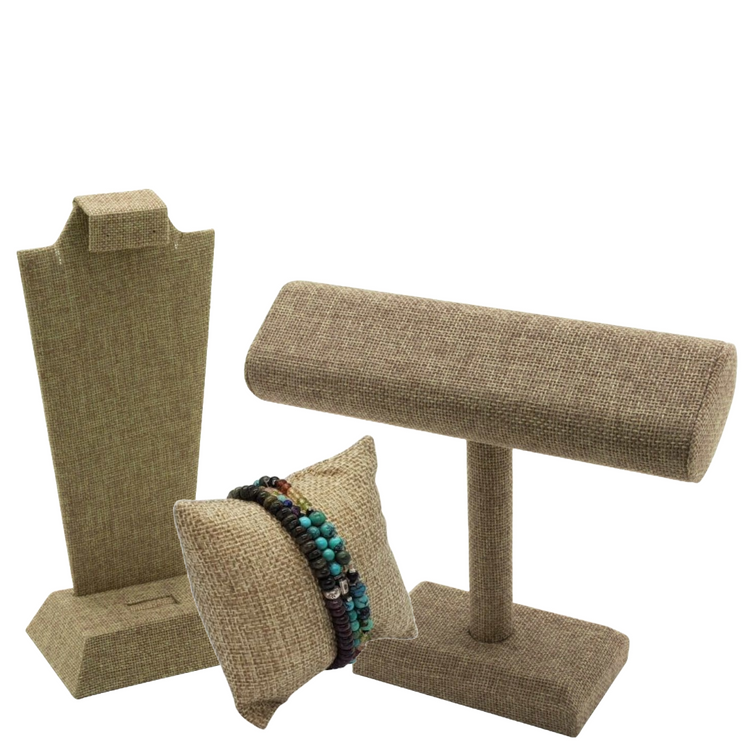 Burlap Jewelry Displays