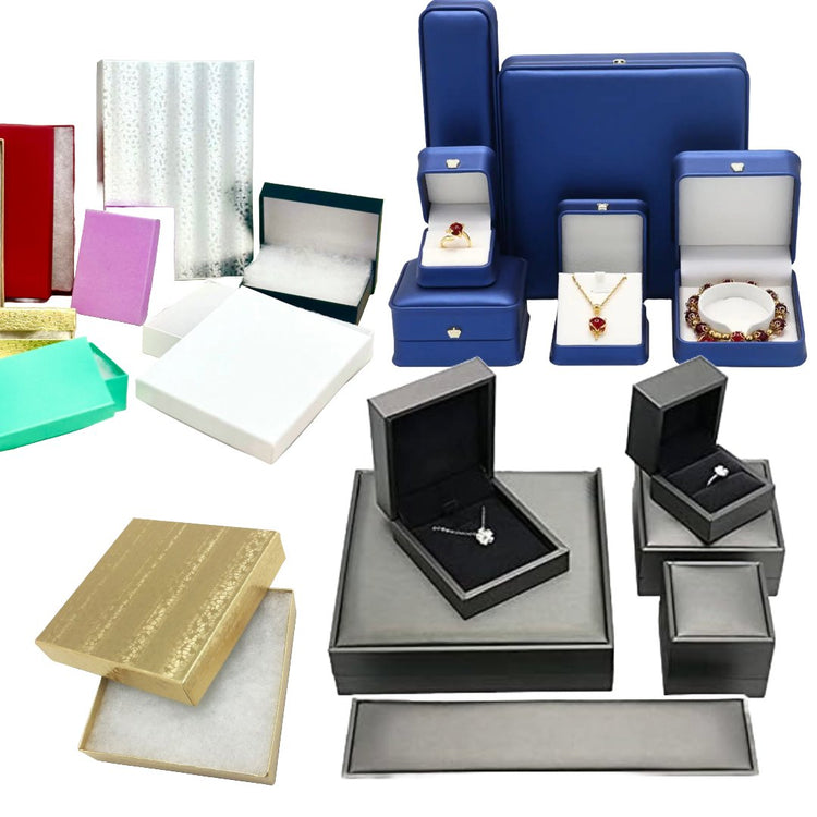 Cotton Filled, Velvet & Leather Jewelry Boxes