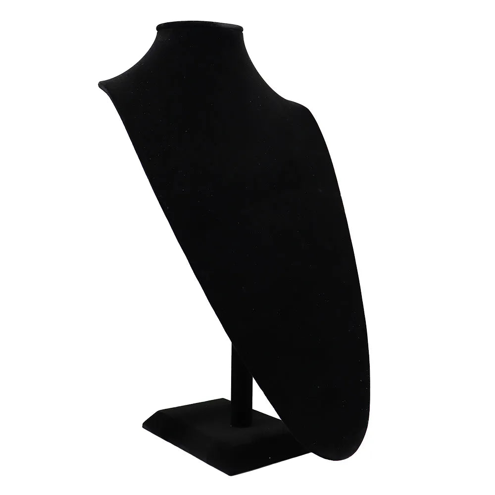 Black Velvet Jewelry Necklace Display Stand 18" Tall