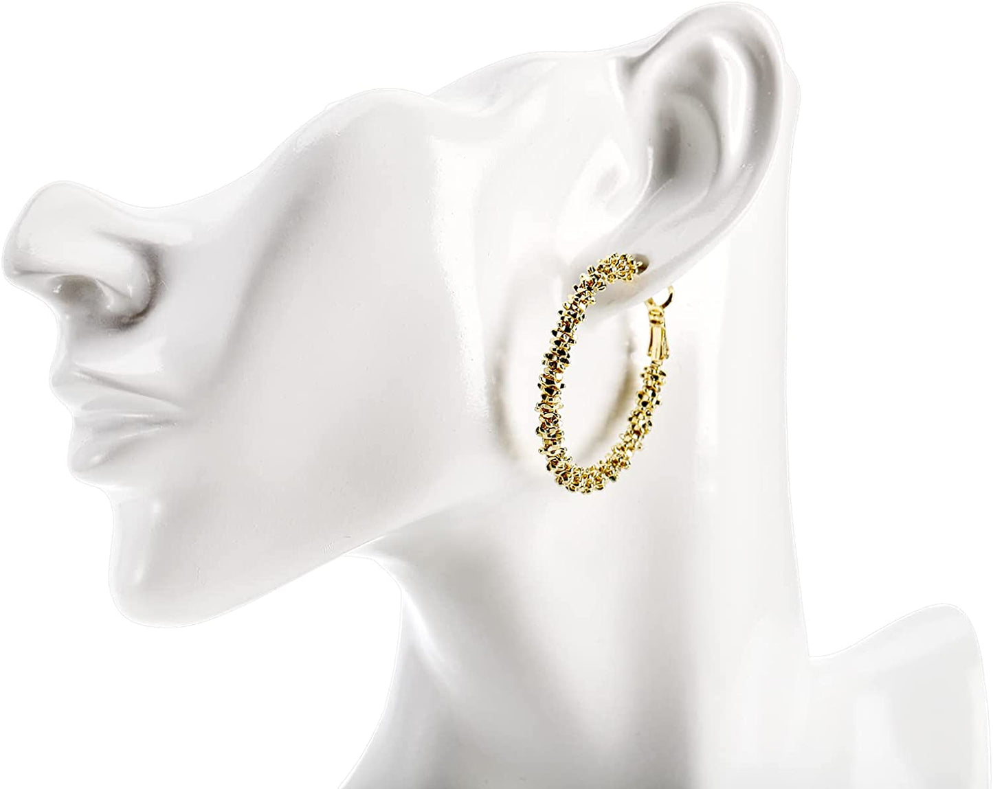 White Plastic Silhouette Necklace/Earring Display