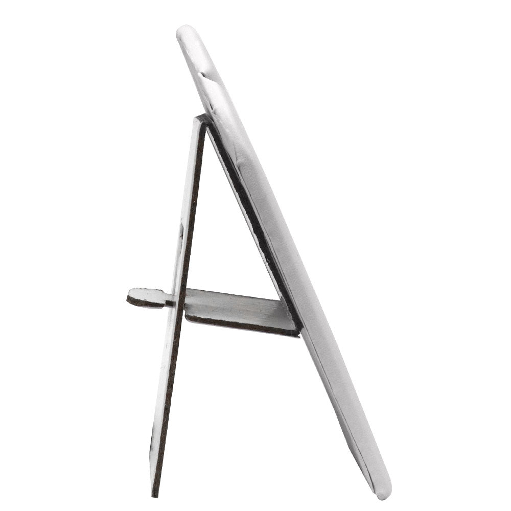 WhiteLeatherette Jewelry Necklace Easel, 5-1/4" Tall