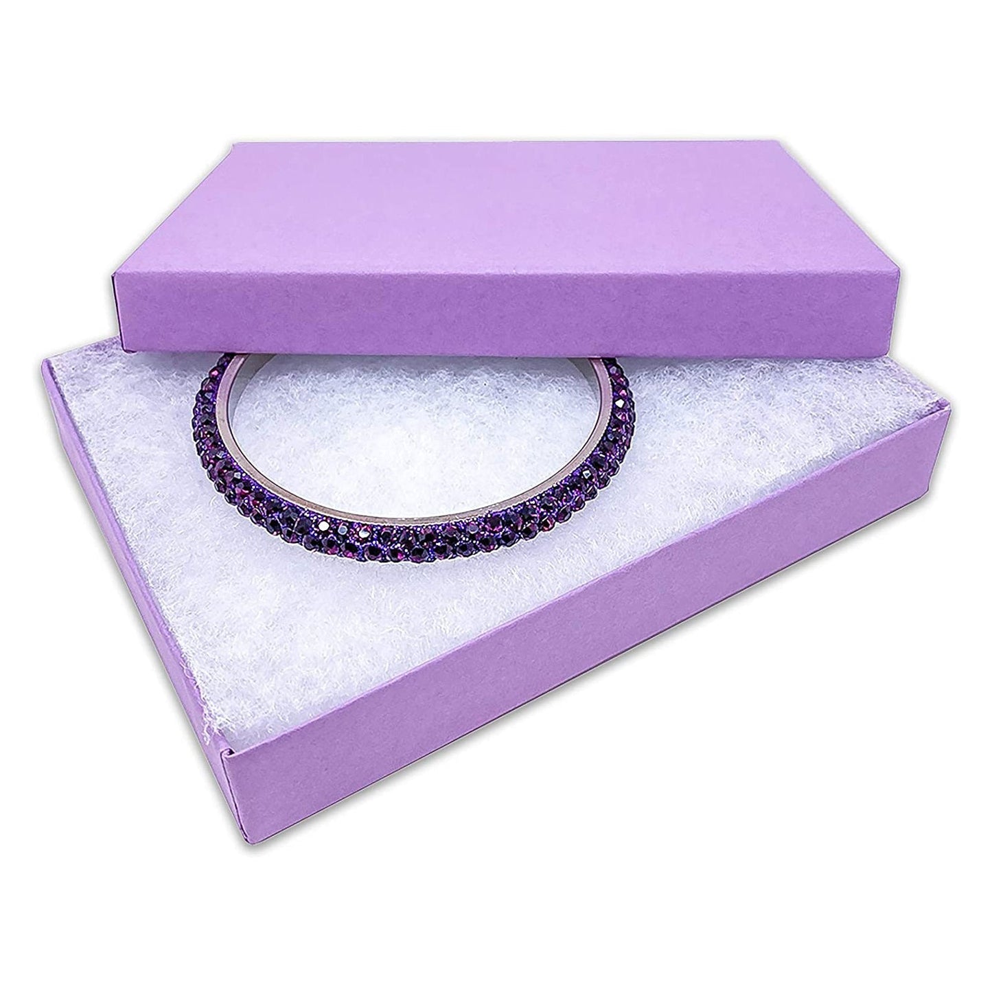 #75 - 7 1/8" x 5 1/8" x 1 1/8"H Matte Purple Cotton Filled Paper Box