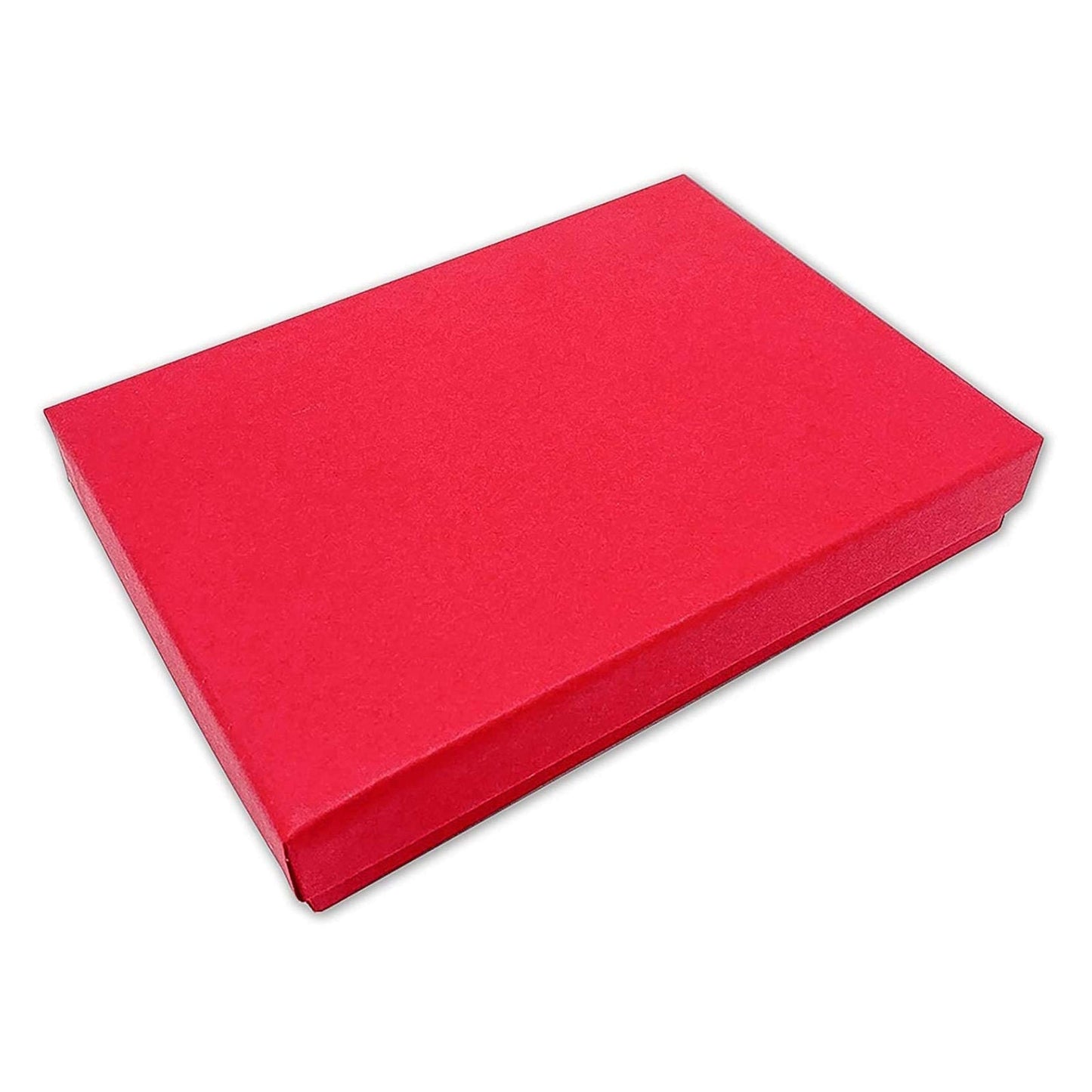 #65 - 6 1/8" x 5 3/16" Matte Red Cotton Filled Box