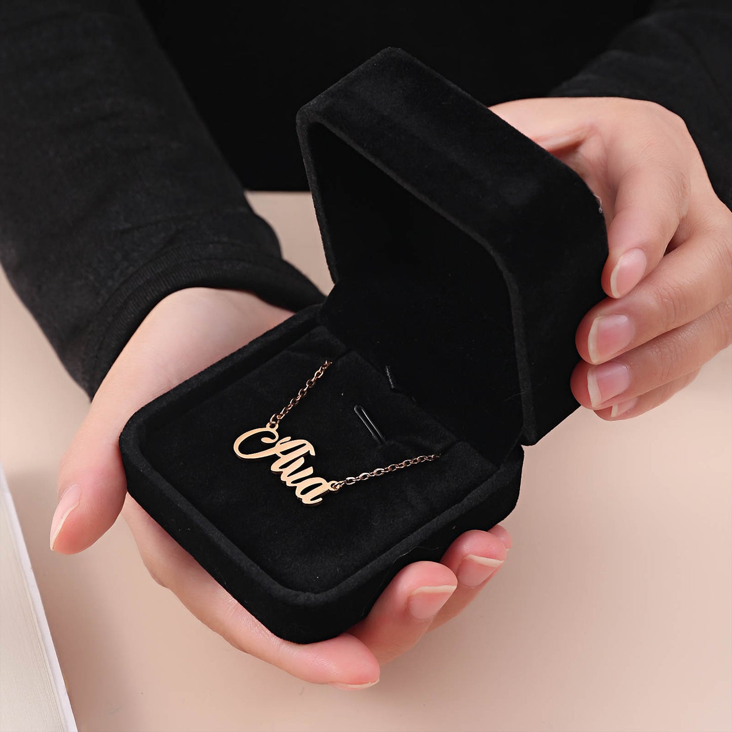 Black Velvet Pendant Earring Necklace Jewelry Box Sold as Dozen (12 pcs)