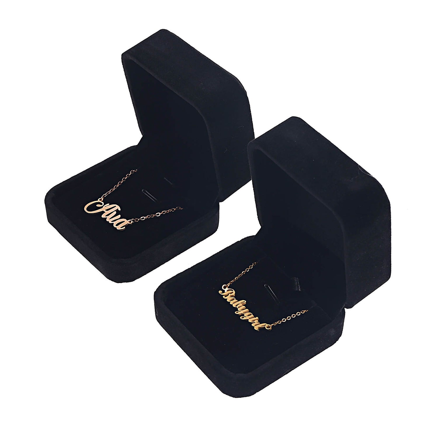 Black Velvet Pendant Earring Necklace Jewelry Box Sold as Dozen (12 pcs)