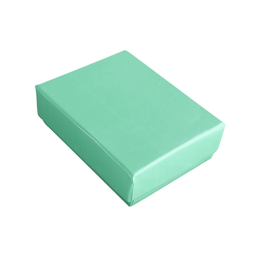 #10 - 1 7/8"Wx 1 1/4"Dx 5/8"H Teal Blue Cotton Filled Paper Box