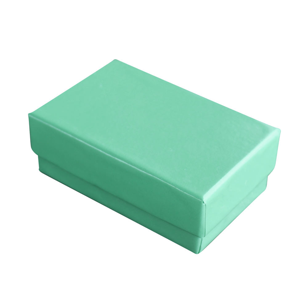 #11 - 2 1/8"Wx 1 5/8"Dx 3/4"H Teal Green Cotton Filled Paper Box