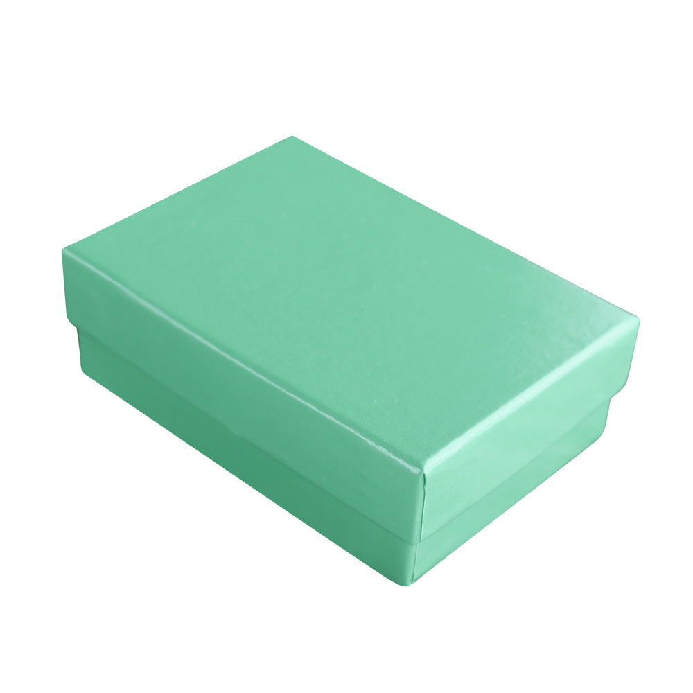 #32 - 3 1/4"W x2 1/4"Dx 1"H Teal Blue Cotton Filled Box