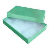 #85 - 8 x 5 x 1 1/4"H Teal Cotton Filled Paper Box