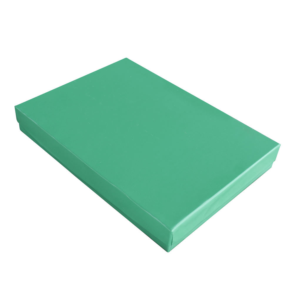 #65 - 6 1/8" x 5 1/8" x 1 1/8" Teal Cotton Paper Box