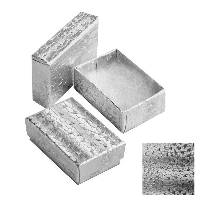 #11 - 2-1/8" x 1-5/8" x 3/4"H Silver Cotton Filled Boxes