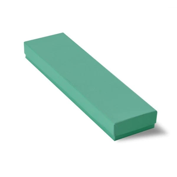 #82 - 8" x 2" x 1" H Teal Green Paper Bracelet Box
