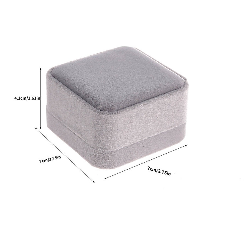 Grey Velvet Pendant Earring Necklace Jewelry Box Sold as Dozen (12 pcs)