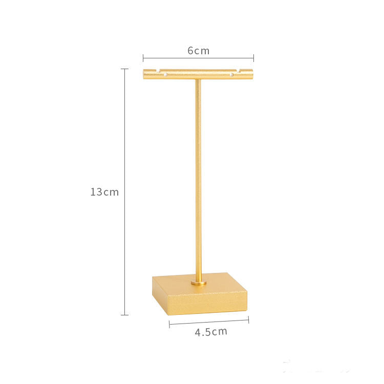 Luxurious Metal Jewelry Display Stands: Elegant Large Square T-Bar Earring Holders