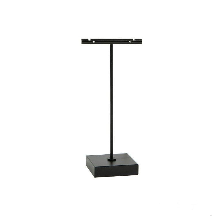 Luxurious Metal Black Jewelry Display Stands: Elegant Large Square T-Bar Earring Holders