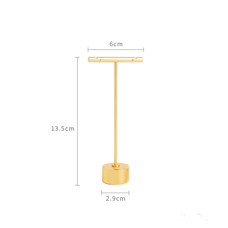 Luxurious Metal Jewelry Display Stands: Elegant Large T-Bar Earring Holders