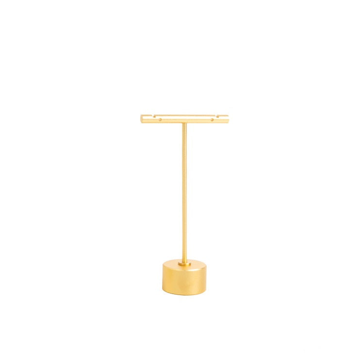 Luxurious Metal Jewelry Display Stands: Elegant Small T-Bar Earring Holders