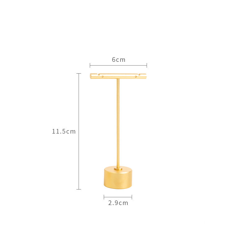 Luxurious Metal Jewelry Display Stands: Elegant Small T-Bar Earring Holders