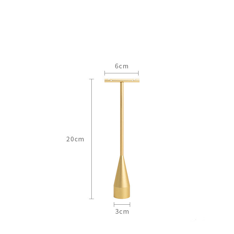 Small Luxury Metal T-Bar Water Drop Gold Earring Display Stand