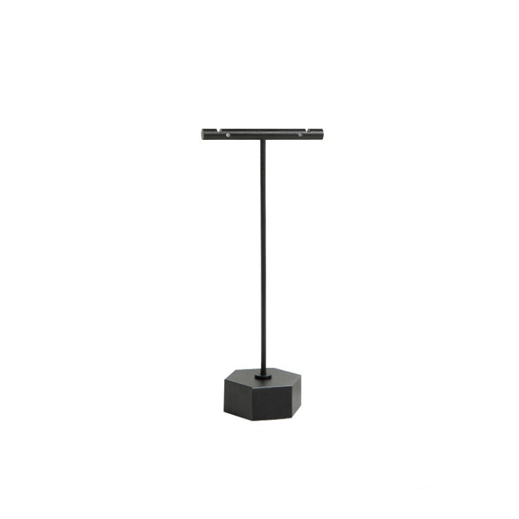 Luxurious Metal Jewelry Display Stands: Elegant Large Hexagon T-Bar Earring Holders