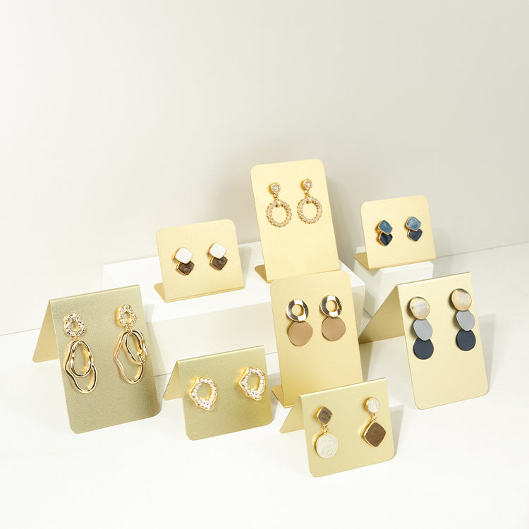 Luxury Gold Geometric Earring Display Stand