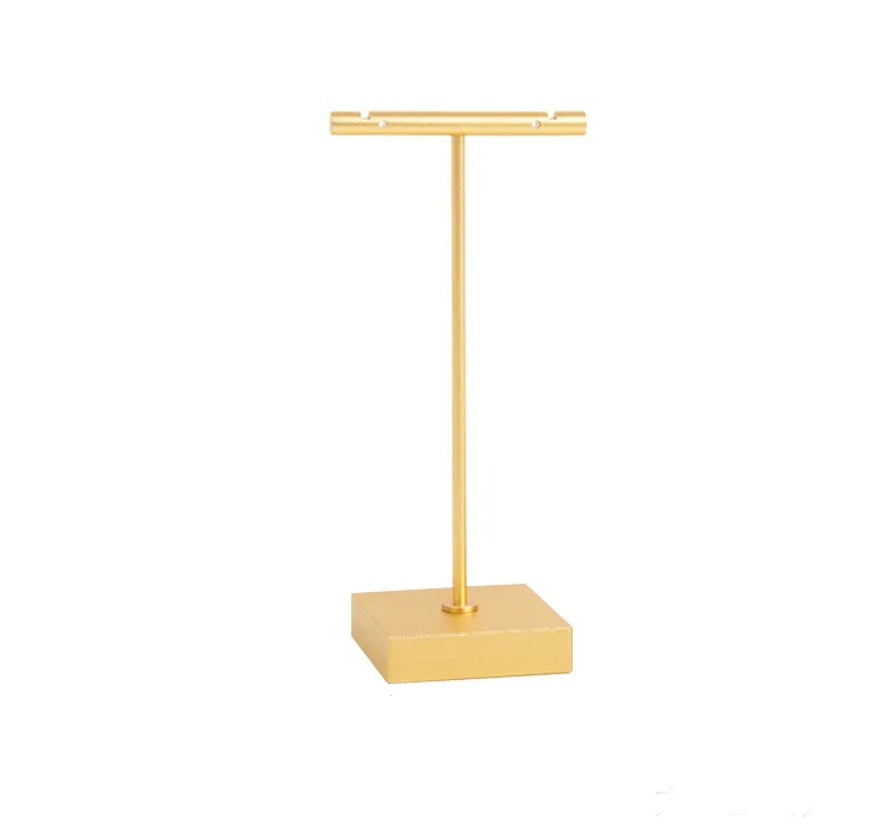 Luxurious Metal Jewelry Display Stands: Elegant Large Square T-Bar Earring Holders