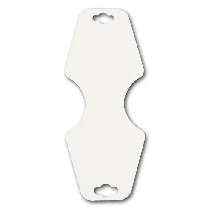 White Card Stock Jewelry Bracelet / Necklace Hanging Cards