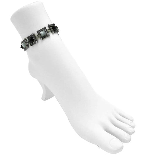 WhitePolystyrene Ankle Bracelet / Toe Ring Display Foot