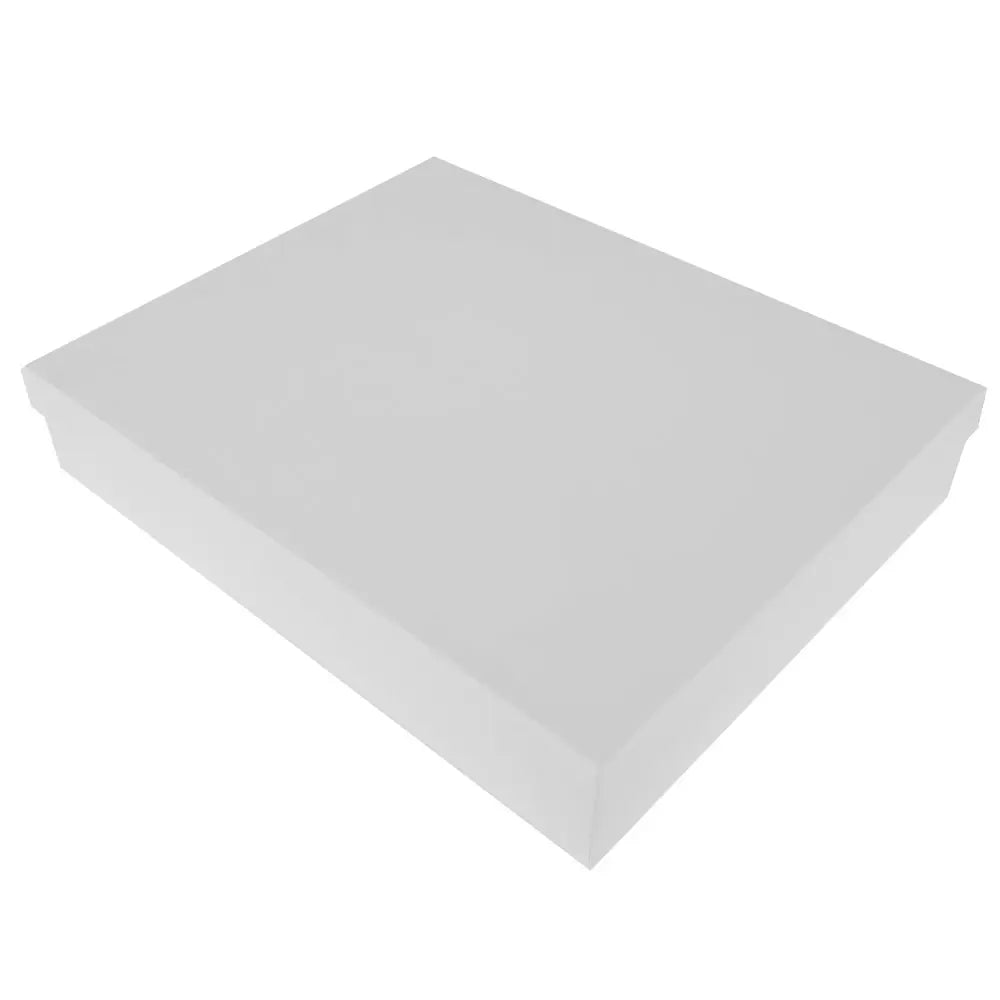 White Rounded Corner Leatherette Large Necklace Box