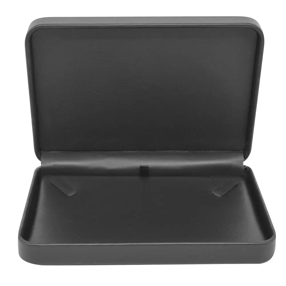 Black Rounded Corner Leatherette Large Necklace Box