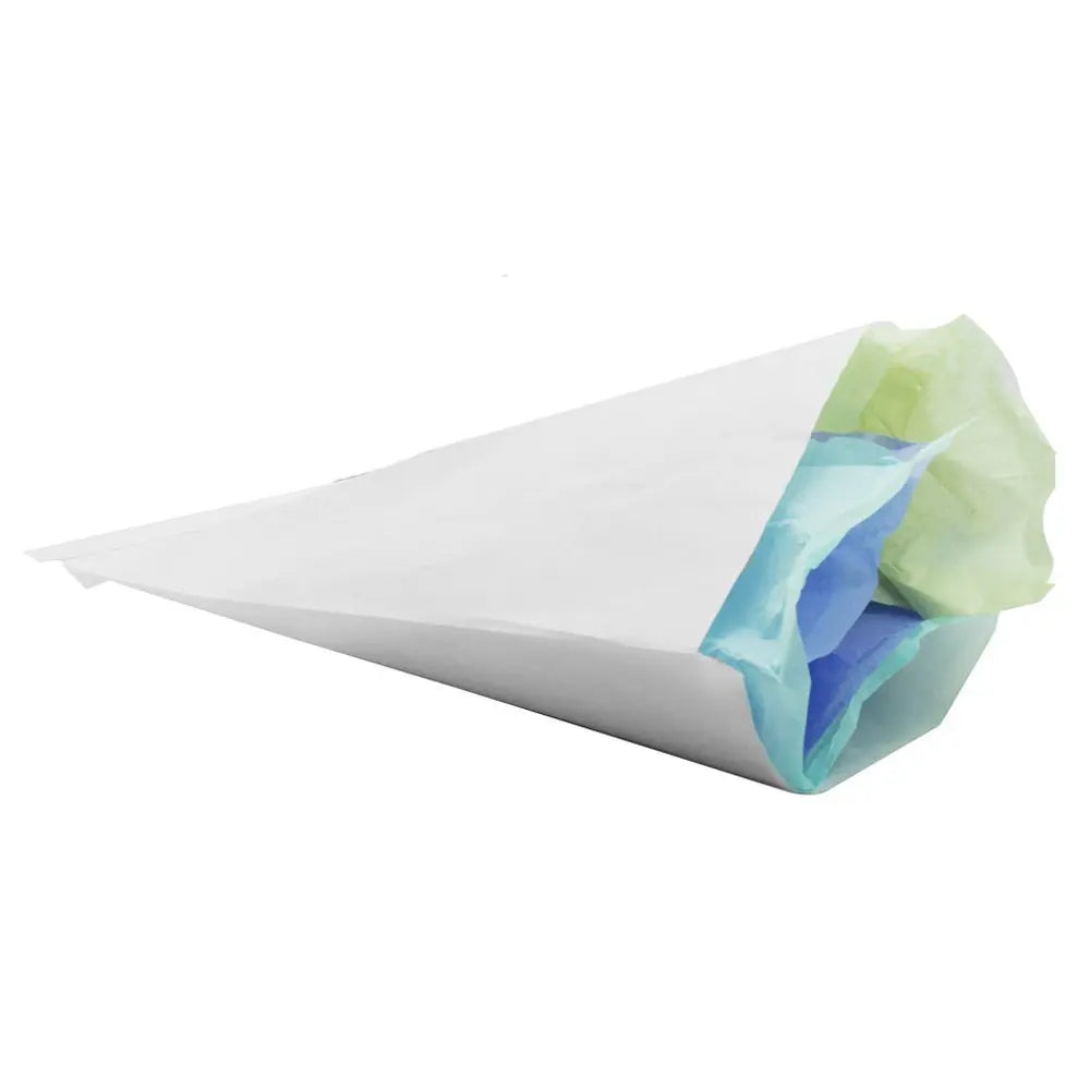 White Paper Gift Shopping Bags, 100 Per Pack, 12" x 15"