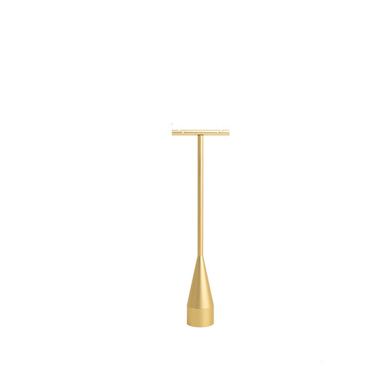 Small Luxury Metal T-Bar Water Drop Gold Earring Display Stand