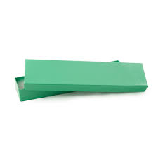 #82 - 8" x 2" x 1" H Teal Green Paper Bracelet Box
