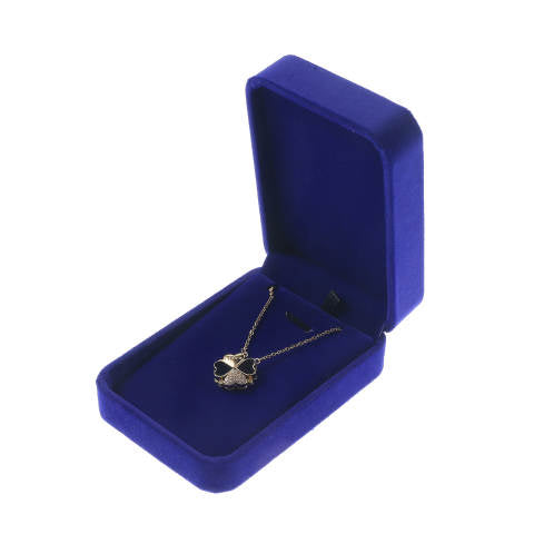 Blue Velvet Large Pendant Jewelry Box- Sold by Dozen (12pcs)