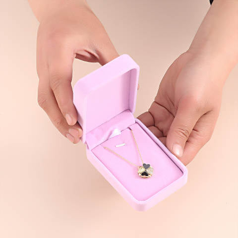 Pink Velvet Large Pendant Jewelry Box- Sold by Dozen (12pcs)
