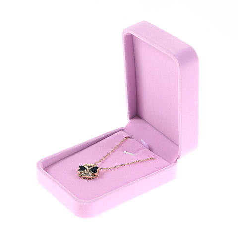 Pink Velvet Large Pendant Jewelry Box- Sold by Dozen (12pcs)