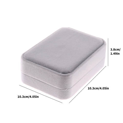 Grey Velvet Large Pendant Jewelry Box- Sold by Dozen (12pcs)