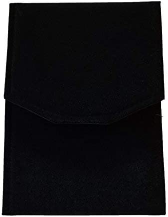 Large Black Velvet Jewelry Necklace Presentation Folder 6 W" X 8 1/4 H