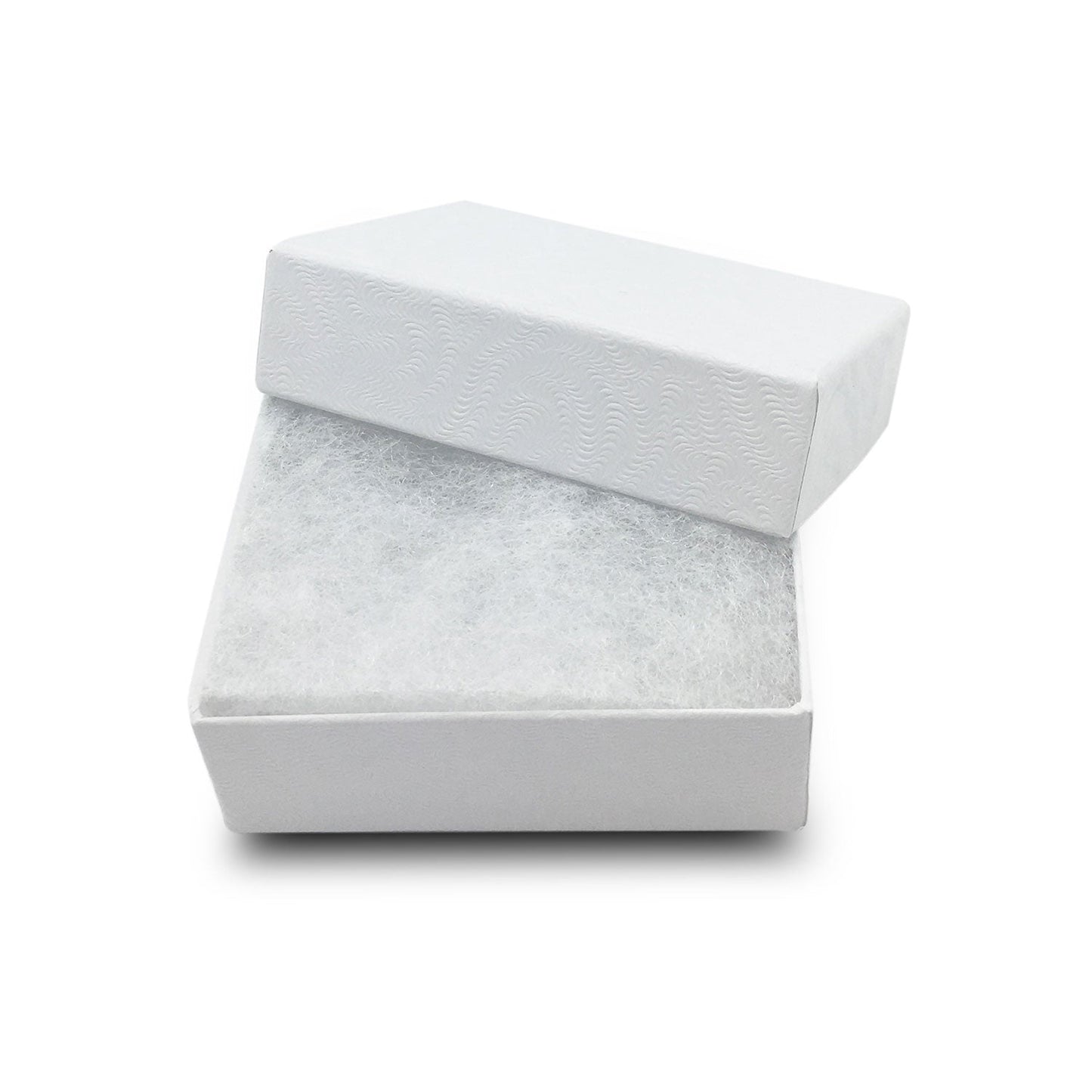 #10 - 1 7/8" x 1 1/4" x 5/8"H White Swirl Cotton Filled Box