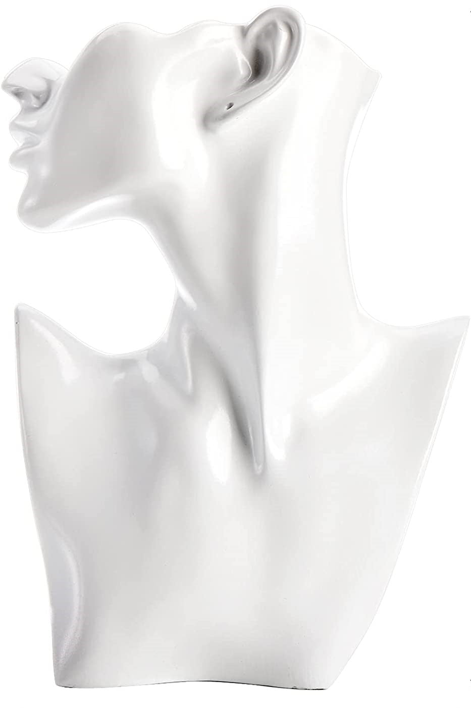 White Plastic Silhouette Necklace/Earring Display