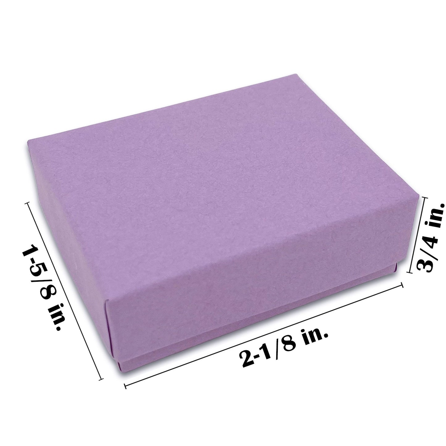 #11 - 2 1/8" x 1 5/8" x 3/4" Matte Purple Cotton Filled Paper Box
