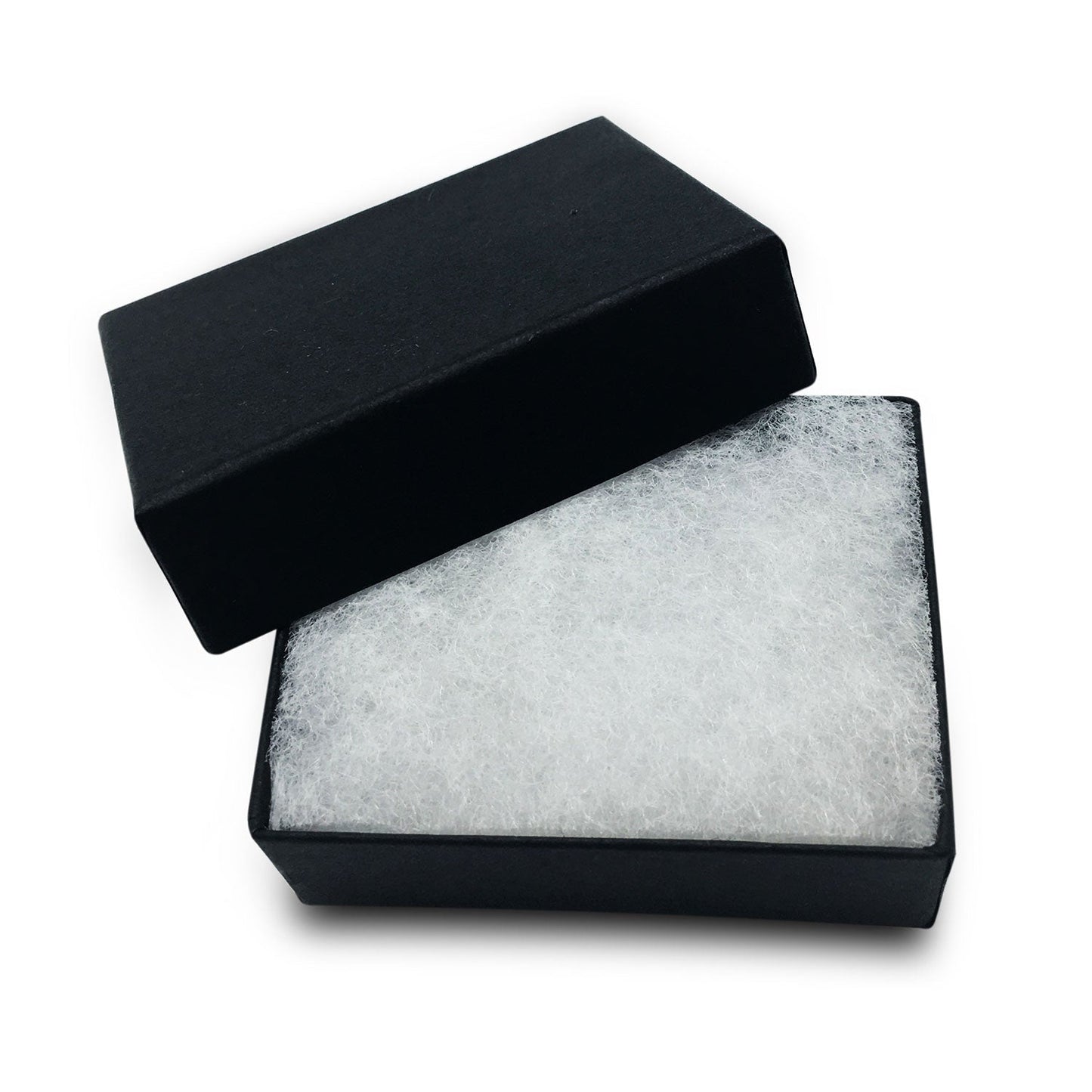 #MB11 - 2 1/8"Wx 1 5/8"Dx 3/4"H Black Cotton Filled Paper Box