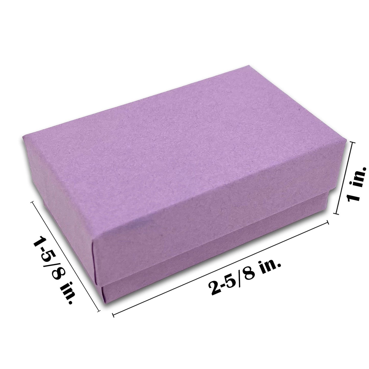 #21 - 2 5/8" x 1 5/8" x 1" Matte Purple Cotton Filled Paper Box