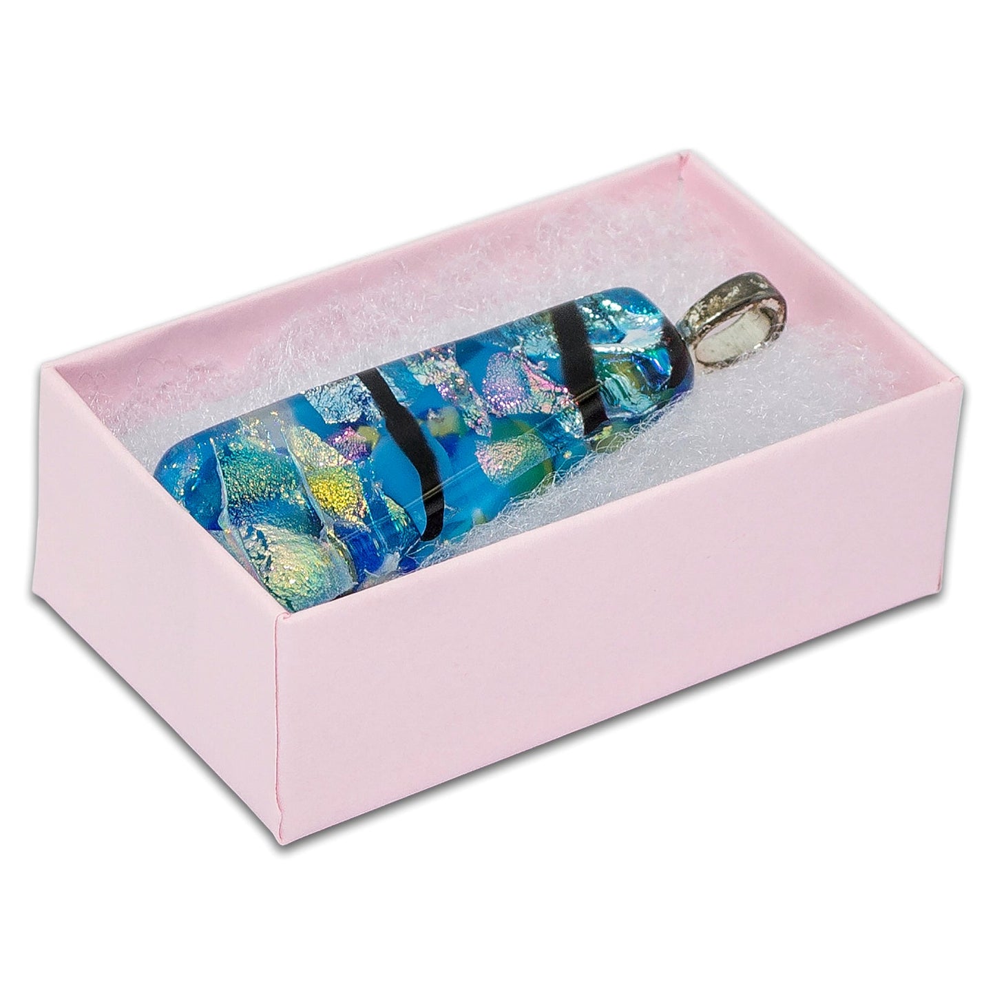 #21 - 2 5/8" x 1 1/2" x 1"H Pink Cotton Filled Box