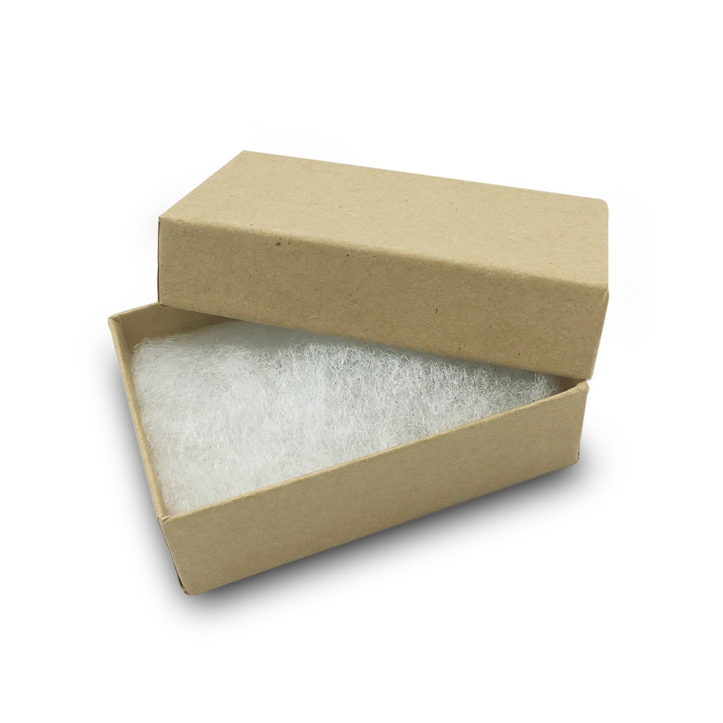 #K21 - 2 5/8"Wx 1 1/2" Dx 1" H Kraft Paper Cotton Filled Box