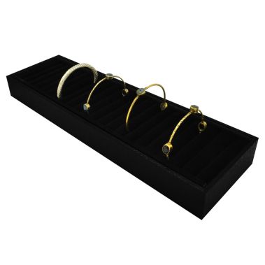 Black Velvet 21 Slot Bangle Display Tray