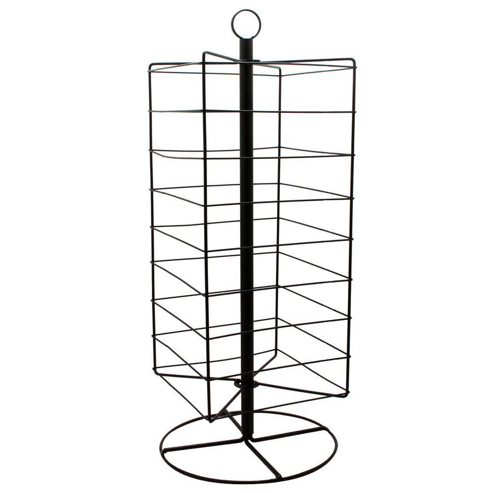 Black Metal Rotating Earring Card Display Holder Stand, 28-1/4"