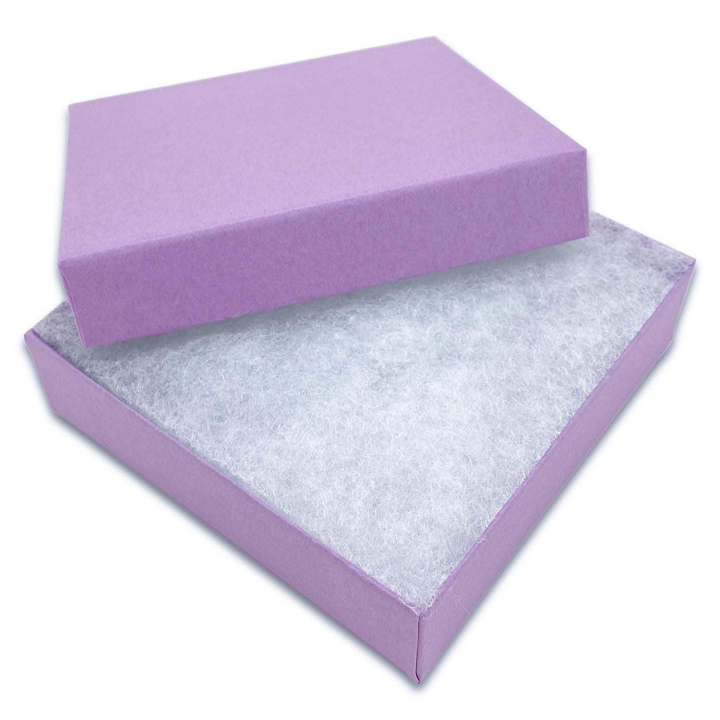 #33 - 3 1/2" x 3 1/2" x 1" Matte Purple Cotton Filled Paper Box