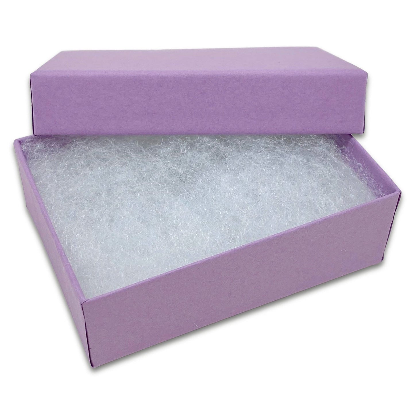 #32 - 3 1/4" x 2 1/4" x 1" Matte Purple Cotton Filled Paper Box