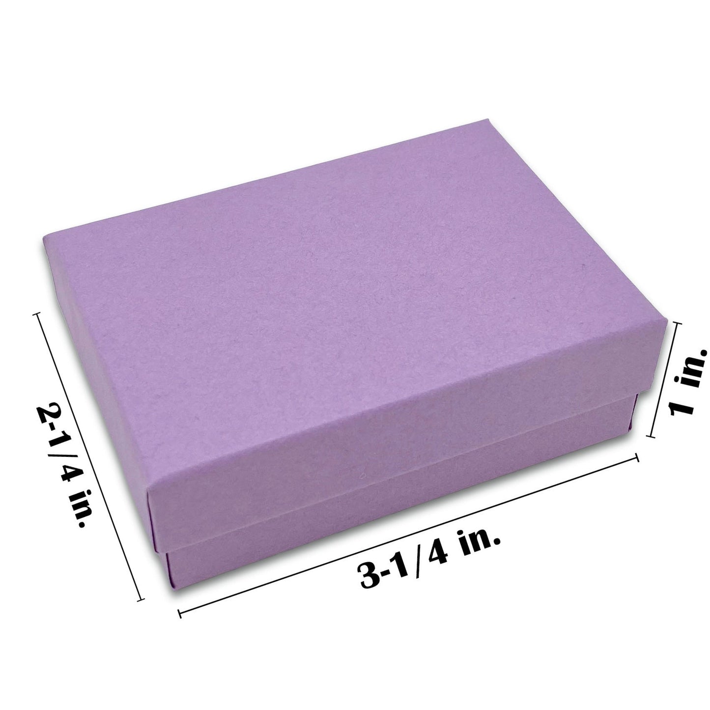 #32 - 3 1/4" x 2 1/4" x 1" Matte Purple Cotton Filled Paper Box